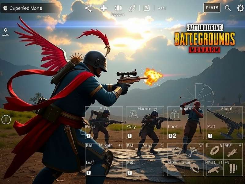 PUBG Legend Warrior Monarch map overview showing different terrain types