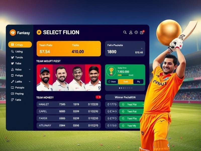 Fantasy Cricket Fiesta strategy analysis dashboard with player statistics