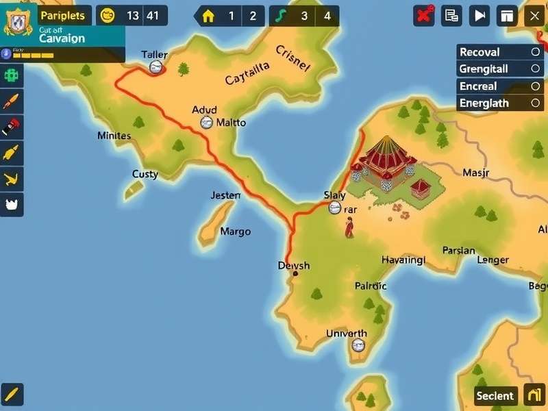 Ginger Trek Peninsular Path gameplay screenshot showing character navigation