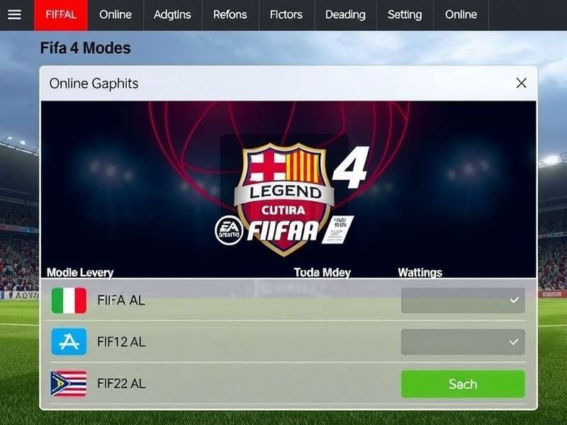 FIFA Online 4 Legend Diverse Game Modes FIFA Online 4 Legend game modes selection screen