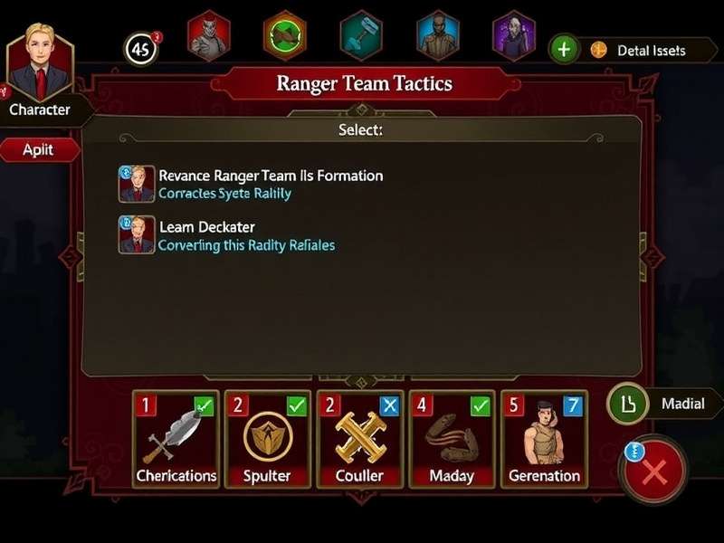 Ranger Team Tactics Character Selection Screen Ranger Team Tactics Character Selection Screen