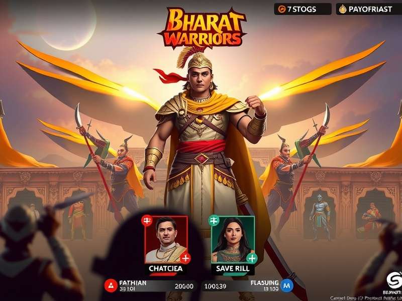 Bharat Warriors Character Roster - Diverse Indian Warriors Bharat Warriors character selection screen showing diverse Indian warriors