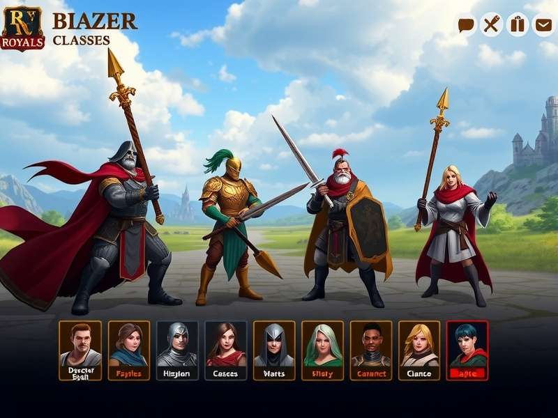 Royals Valor Warrior Character Customization Royals Valor Warrior character customization interface