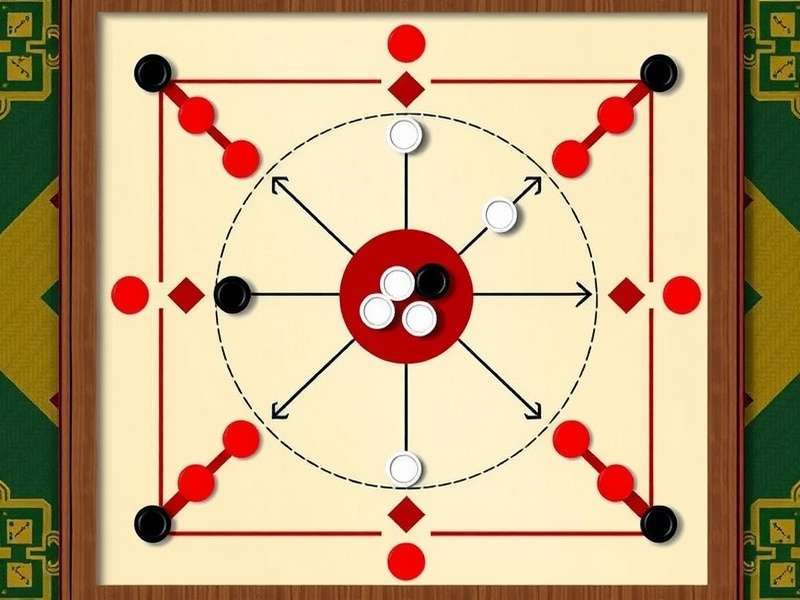Carrom Royal Clash Gameplay Carrom Royal Clash gameplay screenshot showing board and pieces