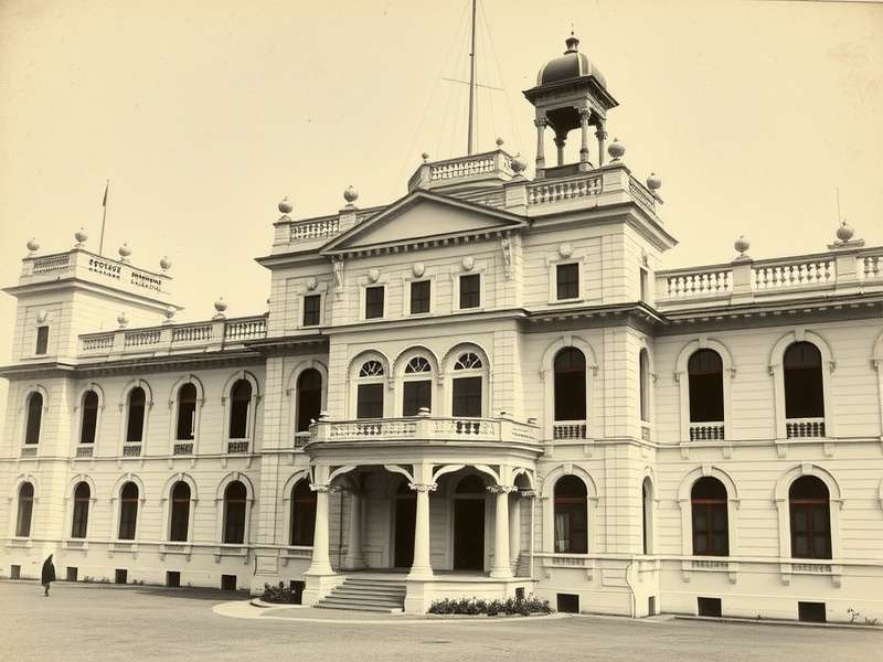 Vintage view of Royal Palace Of Kapurthala Historical photograph of Royal Palace Of Kapurthala from early 1900s