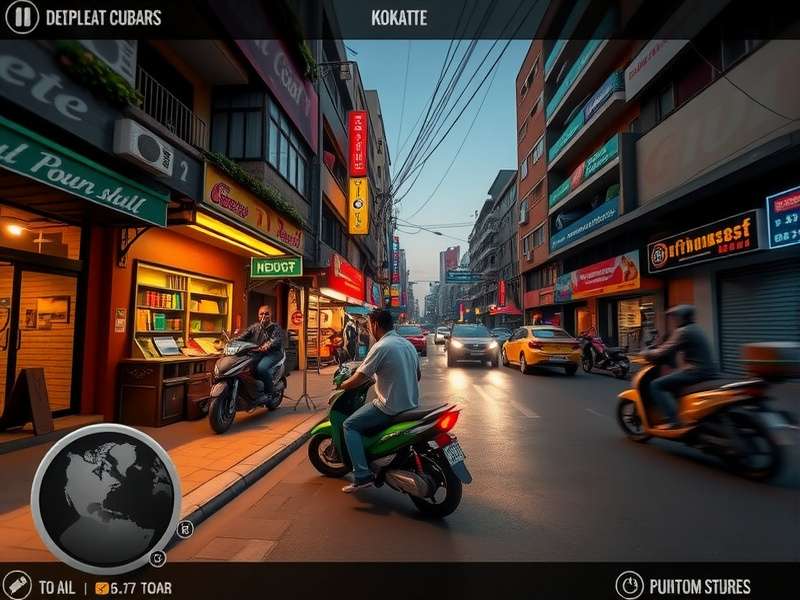 Hasty Hustle Kolkata gameplay screenshot showing vibrant Kolkata streets