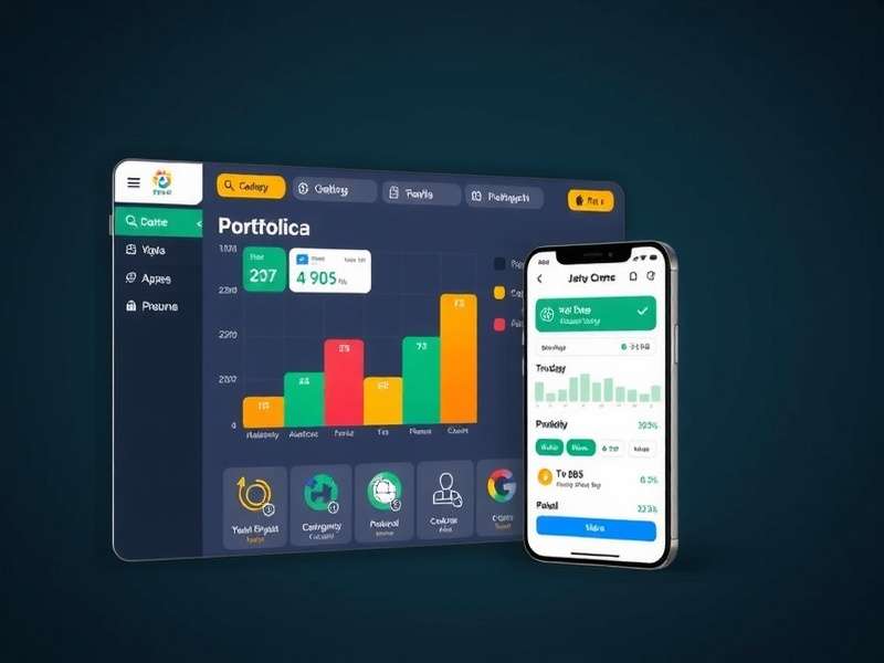 Investment Prodigy Game Interface showing portfolio dashboard