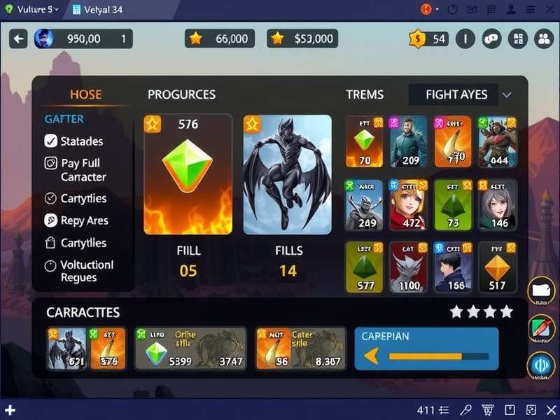 Vulture S Dawn Heroes character progression interface