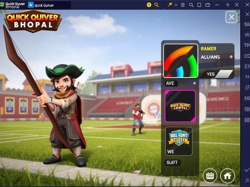 Quick Quiver Bhopal Gameplay Quick Quiver Bhopal gameplay screenshot showing character with bow and arrow