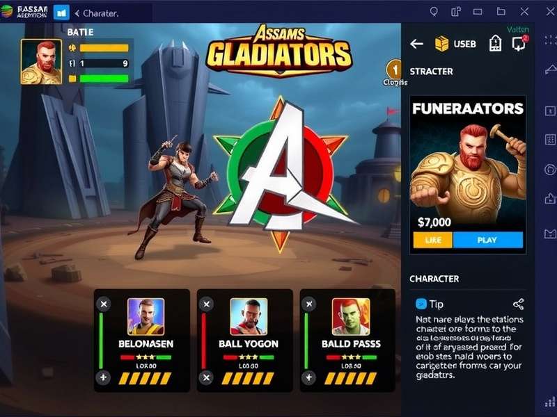 Assam Avengers Gladiators character selection screen