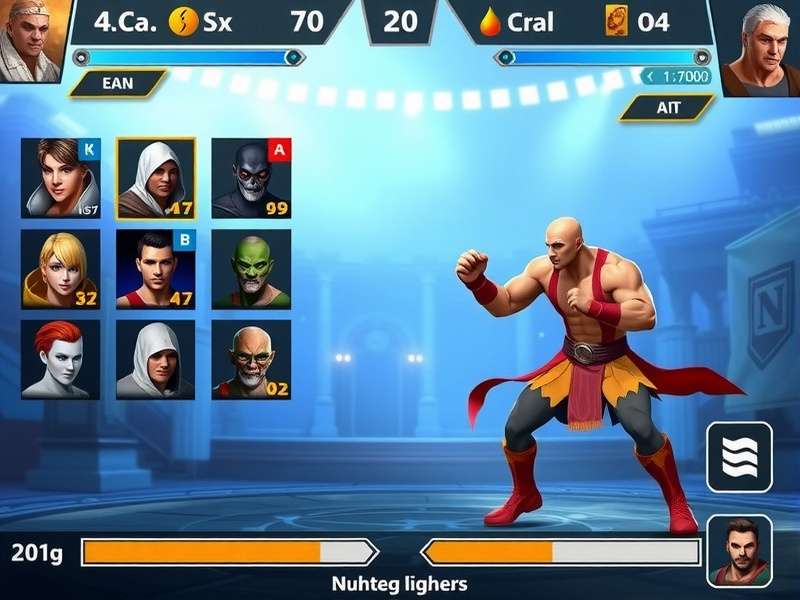 Nutmeg Elite Combatant character selection screen showing diverse fighters