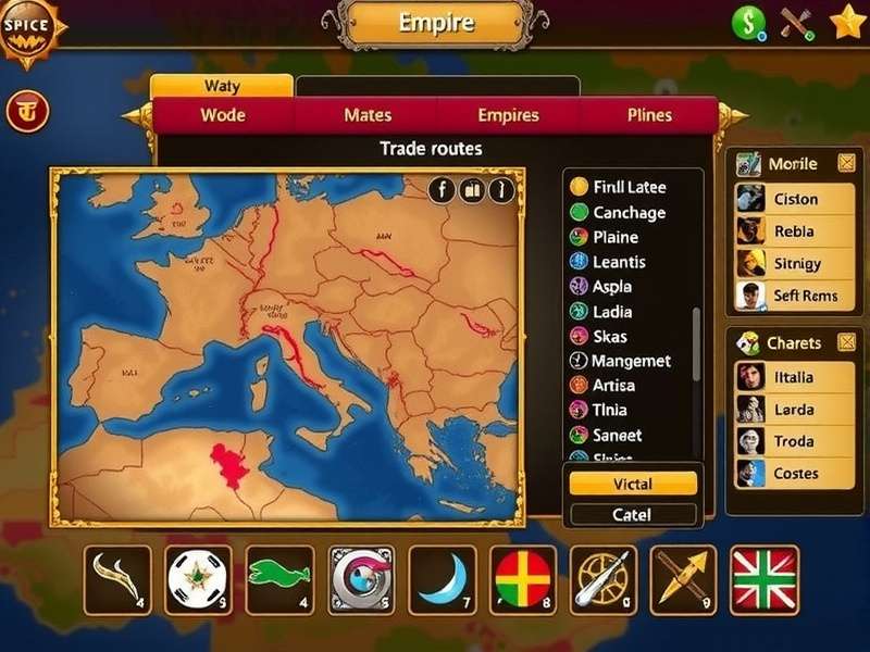 Spice Ruler S Legacy gameplay screenshot showing empire management interface