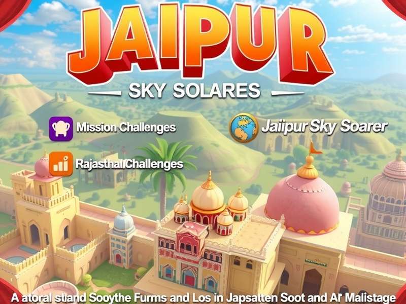 Jaipur Sky Soarer gameplay showing aerial view of Rajasthani architecture