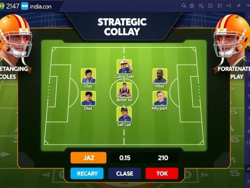 Strategic gameplay in India NFL Glory India NFL Glory gameplay screenshot showing strategic play selection