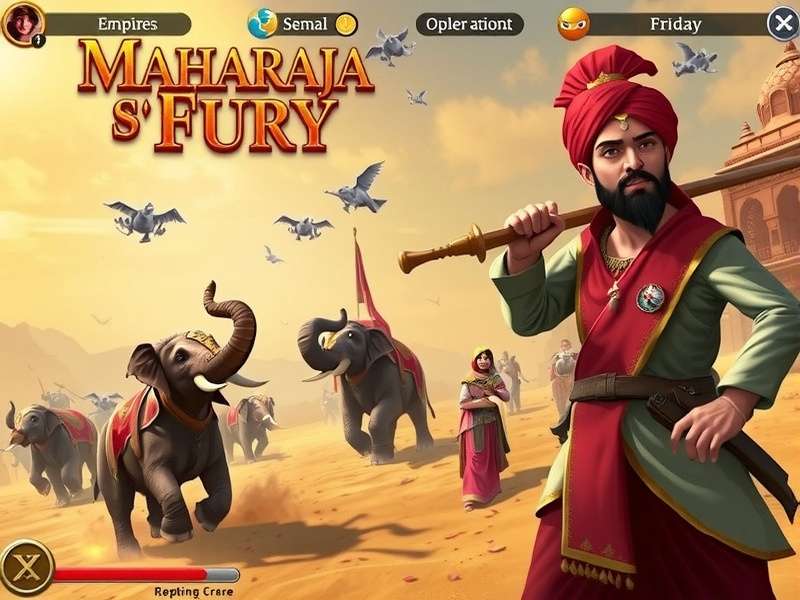 Maharaja S Fury gameplay screenshot showing empire management