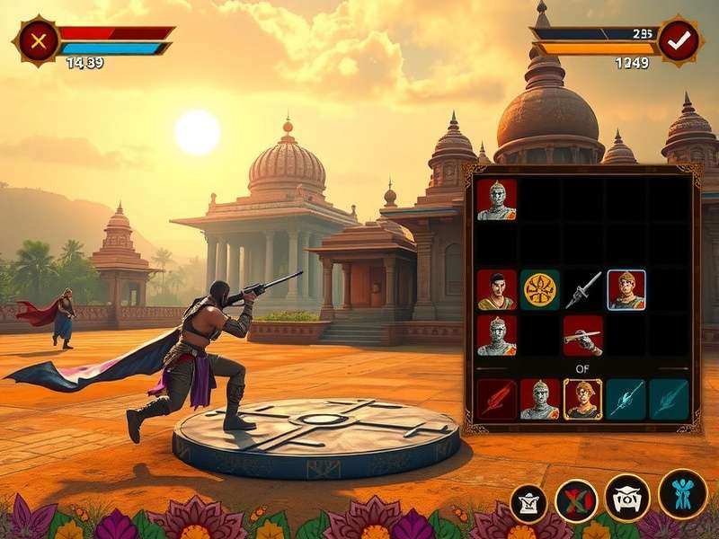 Mysore Warrior Guardian landscape showing ancient Indian architecture