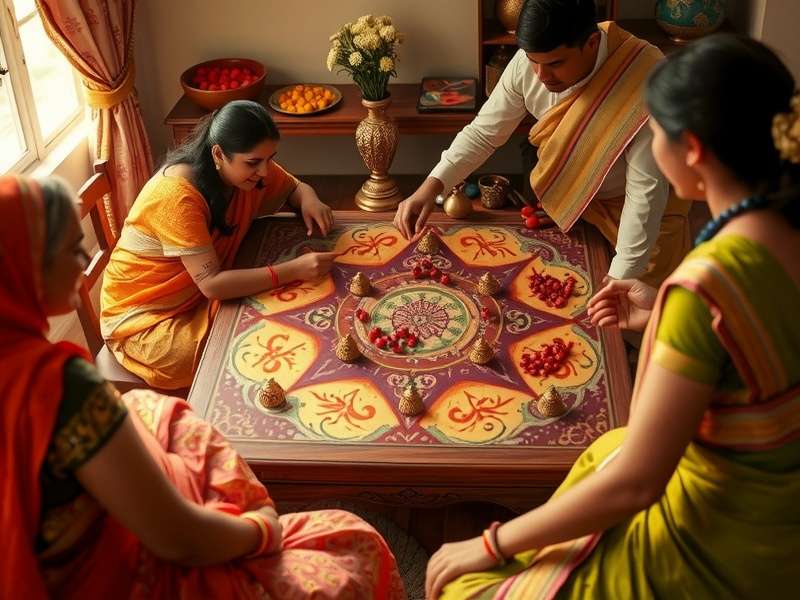 Traditional Durga Dash Game Board Traditional Durga Dash game board setup