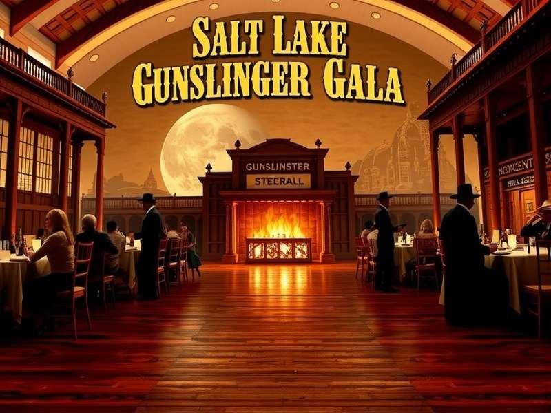 Salt Lake Gunslinger Gala main event visual showing wild west theme