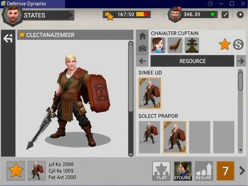 Defensive Dynamo Guardian Selection Interface Defensive Dynamo character selection screen