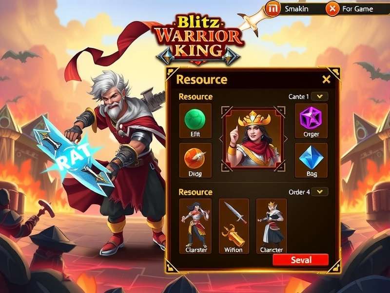Blitz Warrior King Hero Selection Blitz Warrior King character selection screen