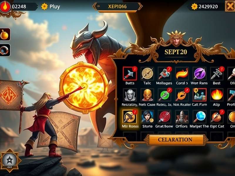 Blitz Warrior King Epic Battle Scene Blitz Warrior King gameplay screenshot showing epic battle