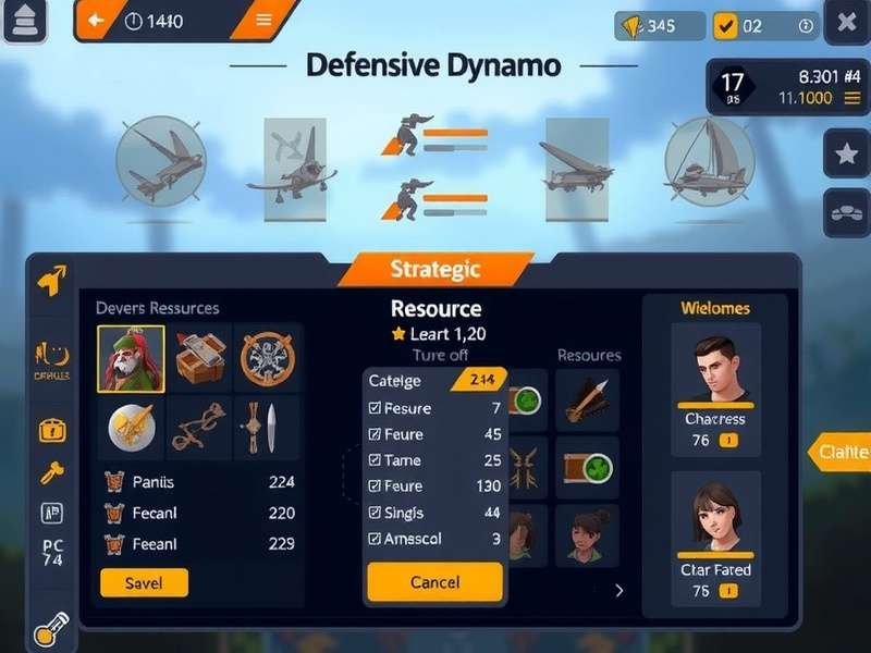 Defensive Dynamo Strategic Gameplay Interface Defensive Dynamo gameplay screenshot showing strategic interface
